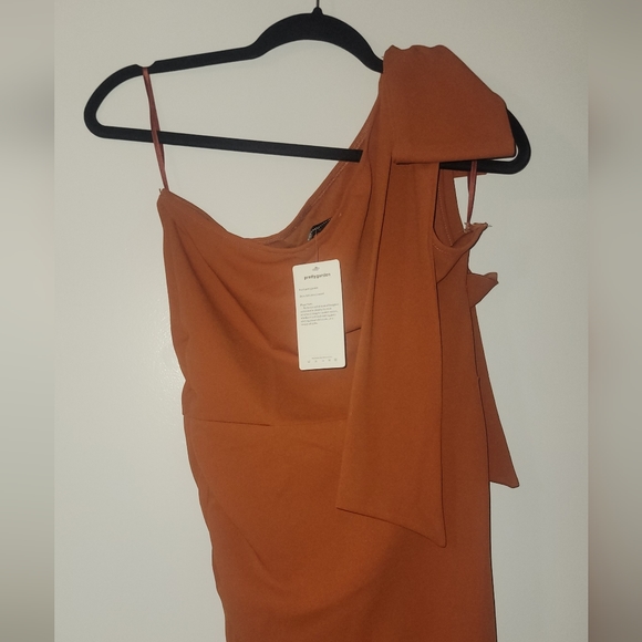 NWT Burnt Orange Formal Bodycon Dress - Picture 5 of 8
